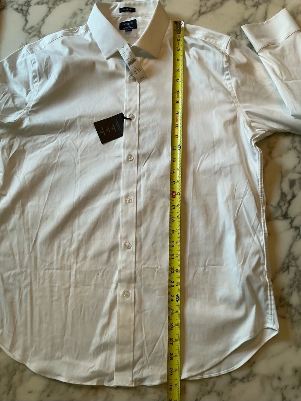NWT J. Crew Classic Bowery performance dress shirt in white Sz L